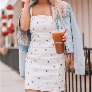 Forever 21 Dresses - Cherry Print Embroidered Dress Forever 21 Dresses - Cherry Print Embroidered Dress